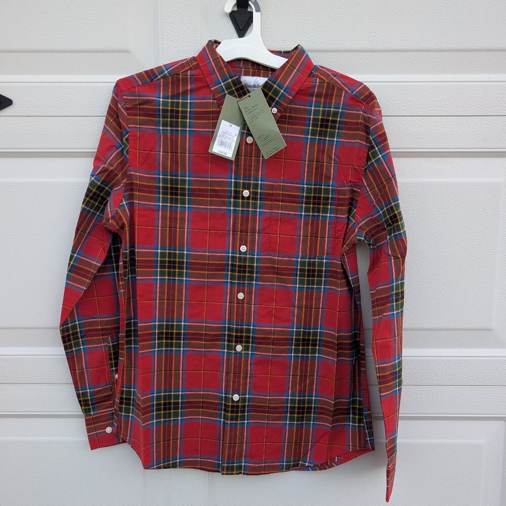 NWT-Goodfellow Plaid Button up shirt